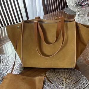 Margot Brown Suede Tote Bag